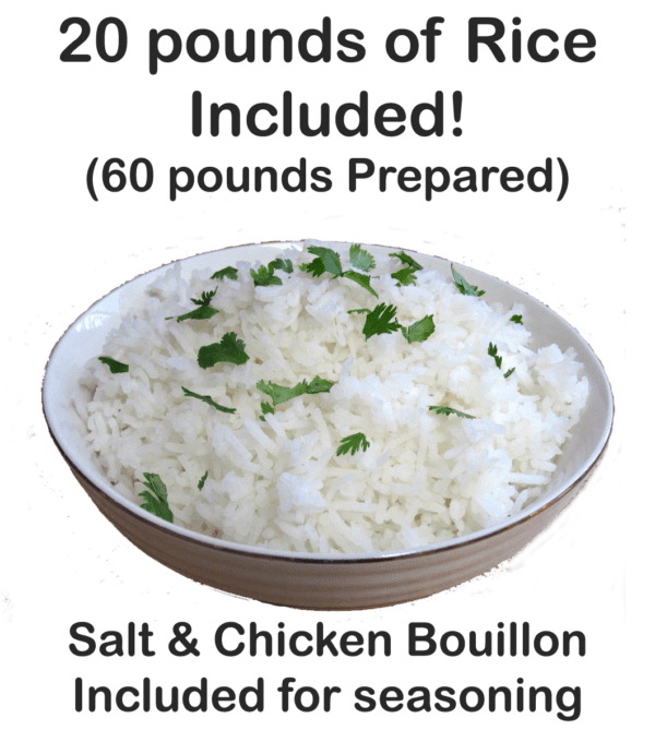 20 pounds of Rice Included