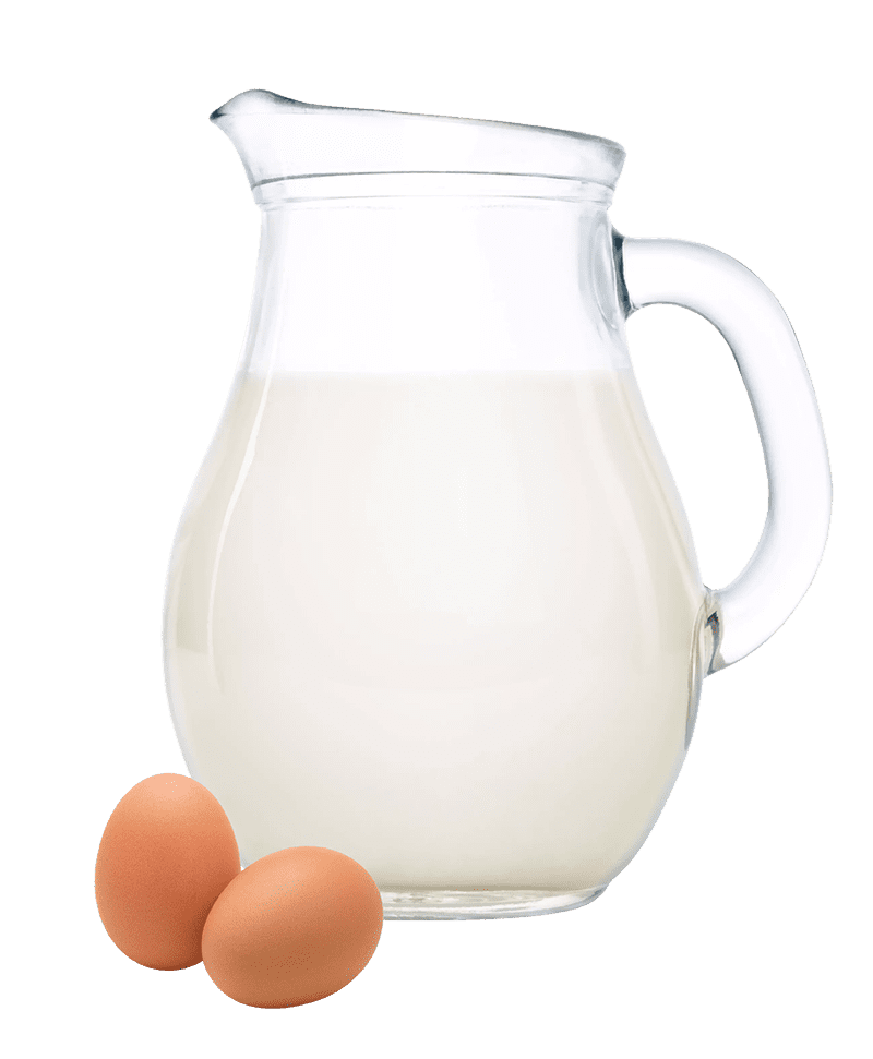 Pitcher of Milk with eggs